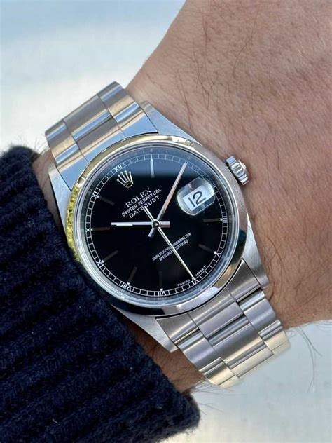 rolex datejust black 16200|rolex datejust 16200 review.